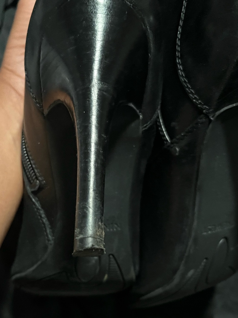 Nine West Black Pointed Toe Knee-High Stiletto Boots - Picture 10 of 10